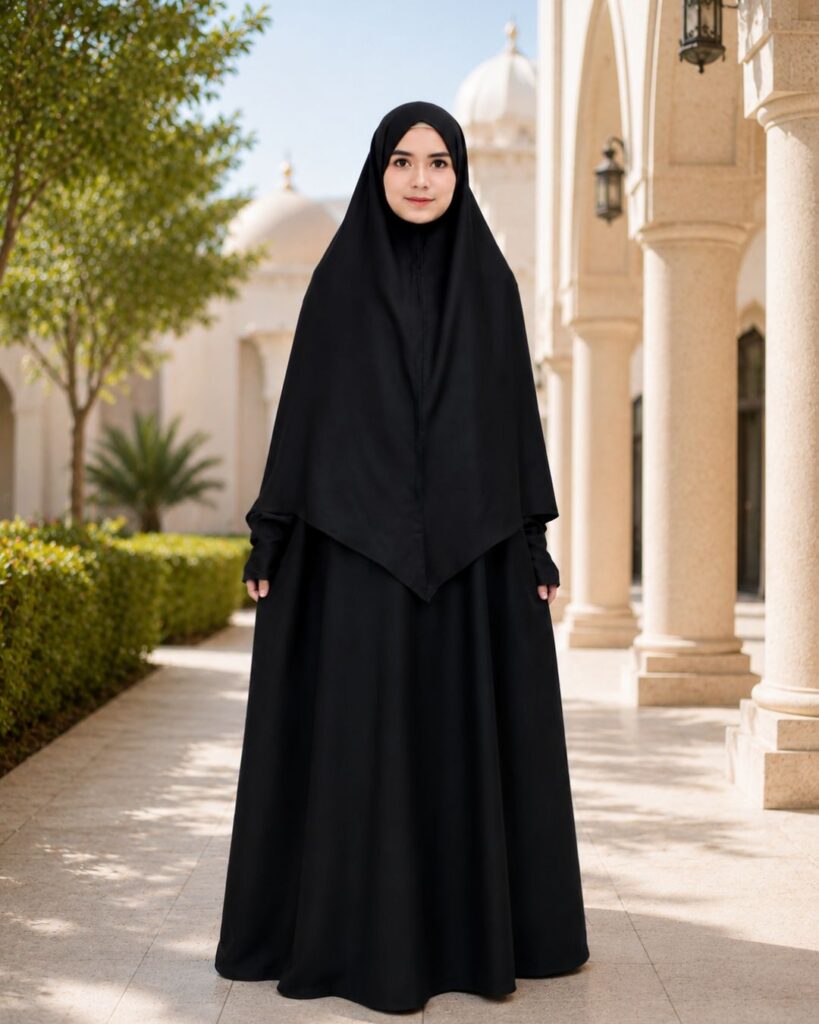 set gamis hijab umroh premium